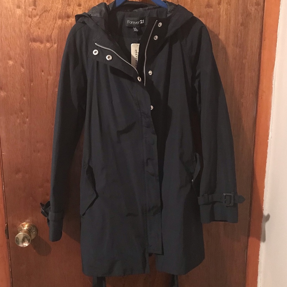 🆕 Forever 21 Navy Jacket with Hood